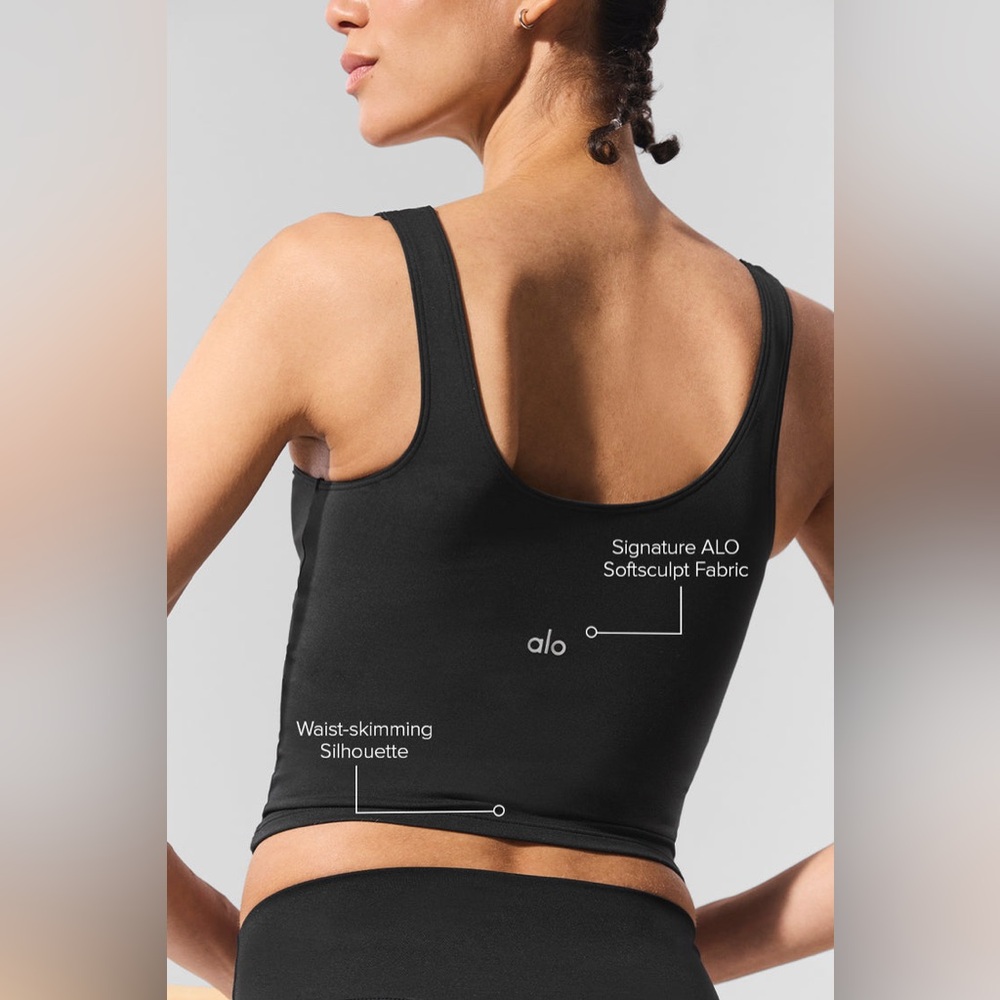 NWT | ALO Yoga | Softsculpt Tank in Black | Sz S - Picture 3 of 4